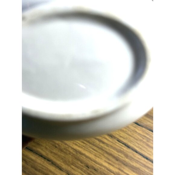 Vintage Ceramic Gravy Boat With Floral Design & Aqua Interior - Picture 5 of 6